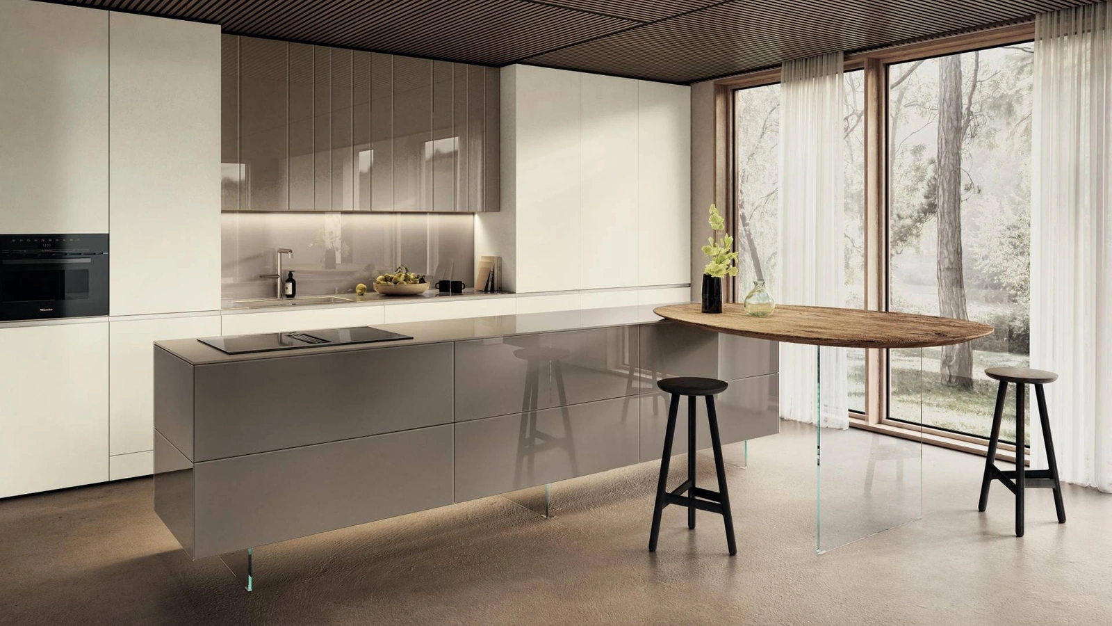 Cucina Design con isola NOW Project 2832 di Lago