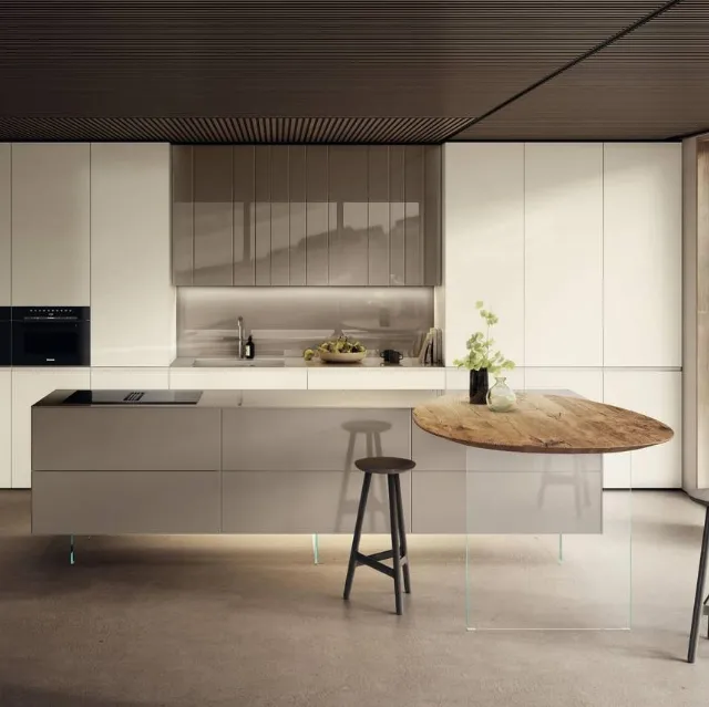 Cucina Design con isola NOW Project 2832 di Lago