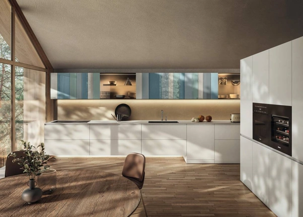 Cucina Design ad angolo NOW Project 2833 di Lago