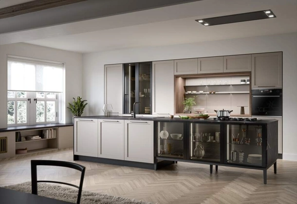 Cucina Moderna con isola Clio Composizione 03 di Prima Cucine