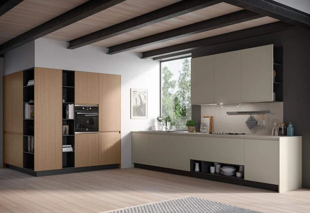 Cucina Moderna ad angolo Fly Composizione 05 di Prima Cucine