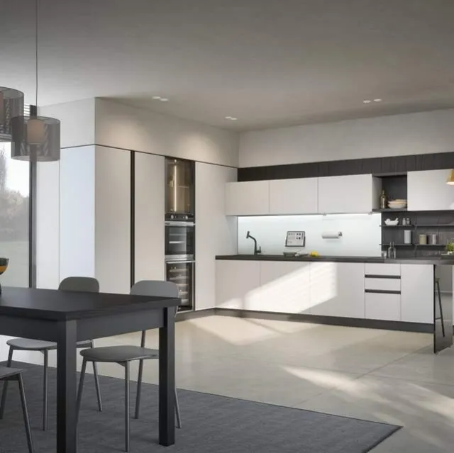 Cucina Moderna ad angolo con penisola Hera Composizione 02 di Prima Cucine