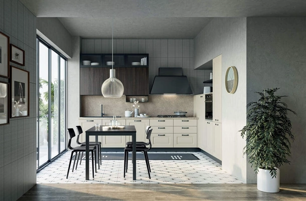 Cucina Moderna angolare Maya Composizione 02 in legno laccato di Prima Cucine