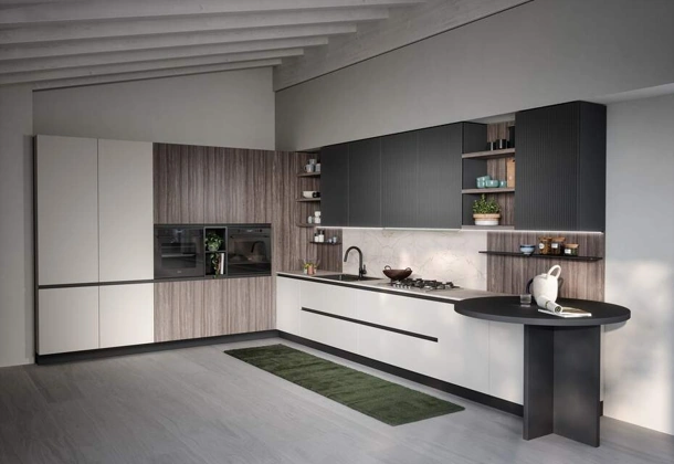 Cucina Moderna angolare Zoe Composizione 03 di Prima Cucine