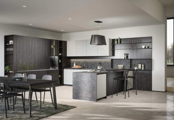 Cucina Moderna con penisola Zoe Composizione 04 di Prima Cucine