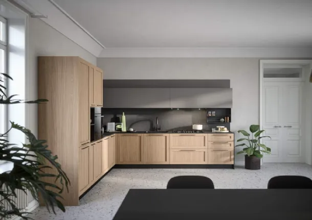 Cucina Moderna angolare Clio Composizione 01 di Prima Cucine